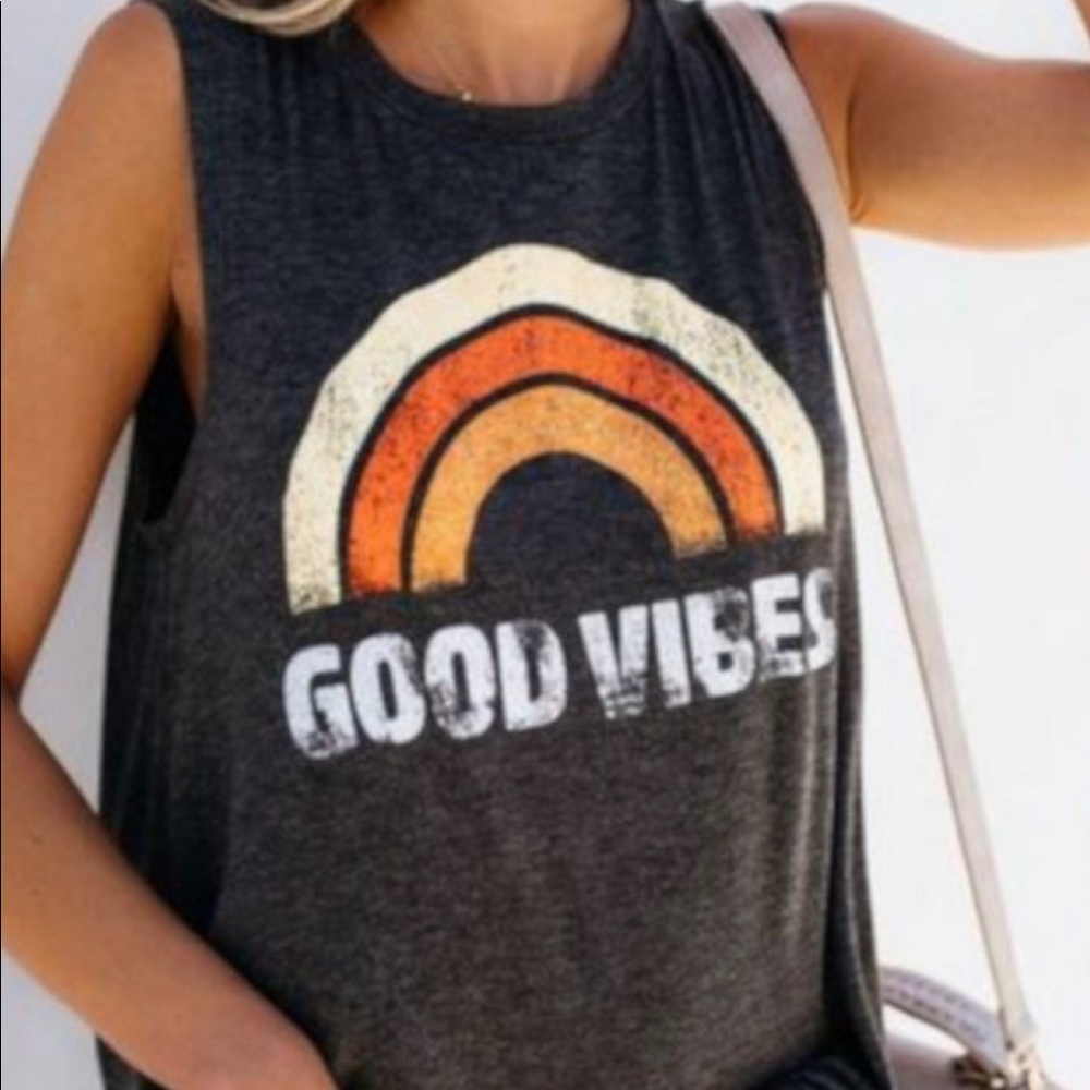 Good Vibes sleeveless muscle t-shirt